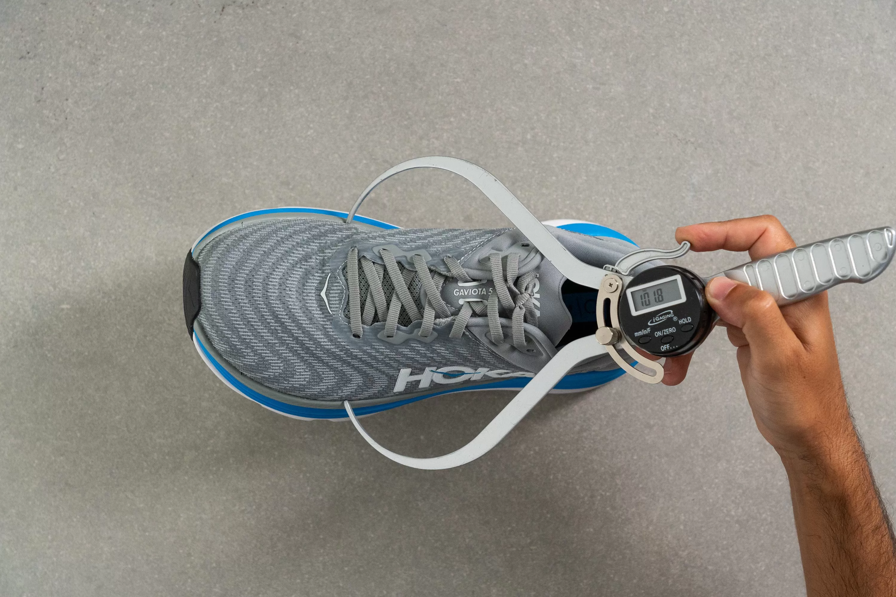 Hoka Gaviota 5 Toebox width at the widest part