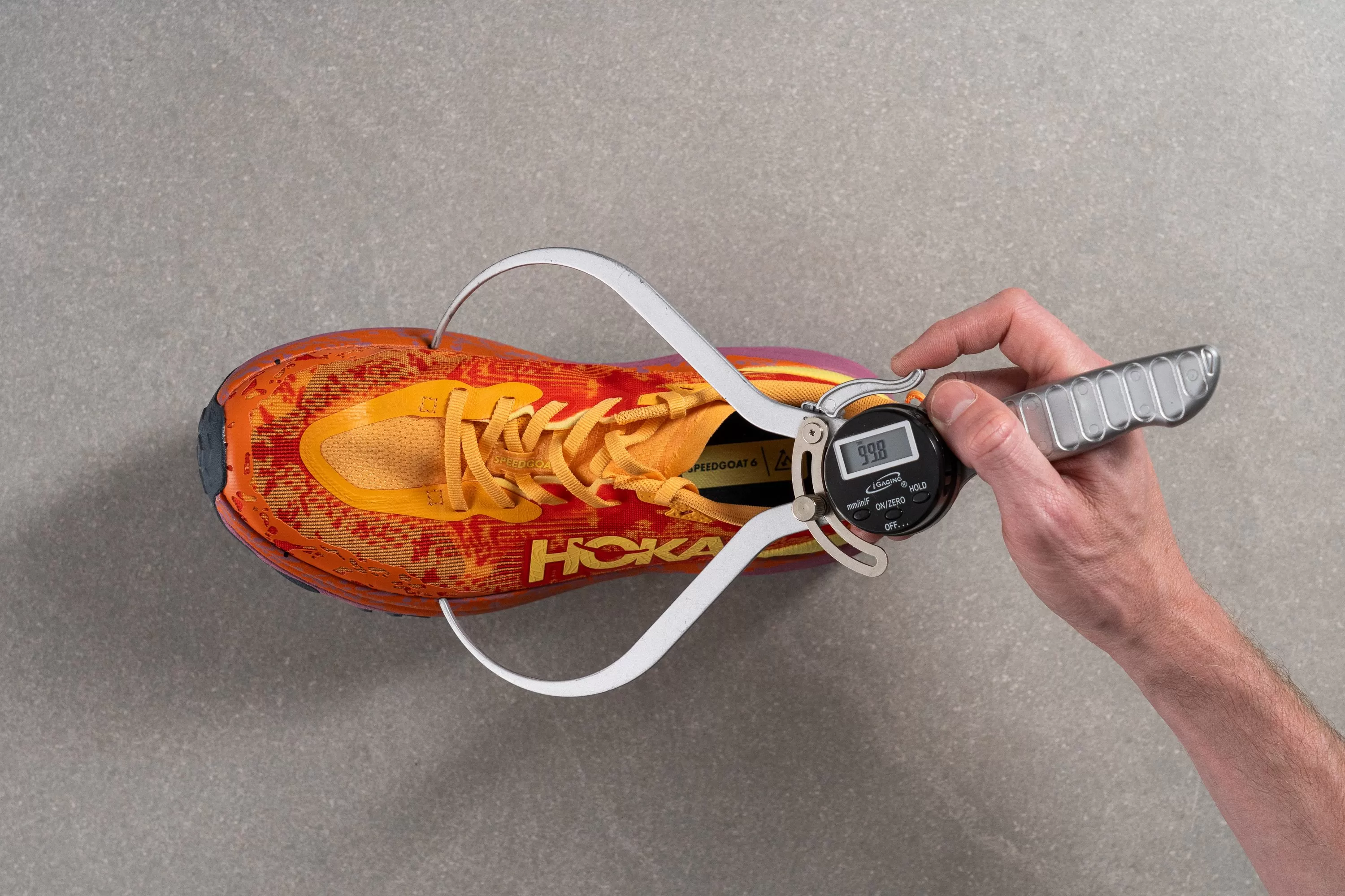 Hoka Speedgoat 6 Toebox width at the widest part
