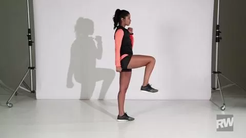 Lunging hip flexor stretch
