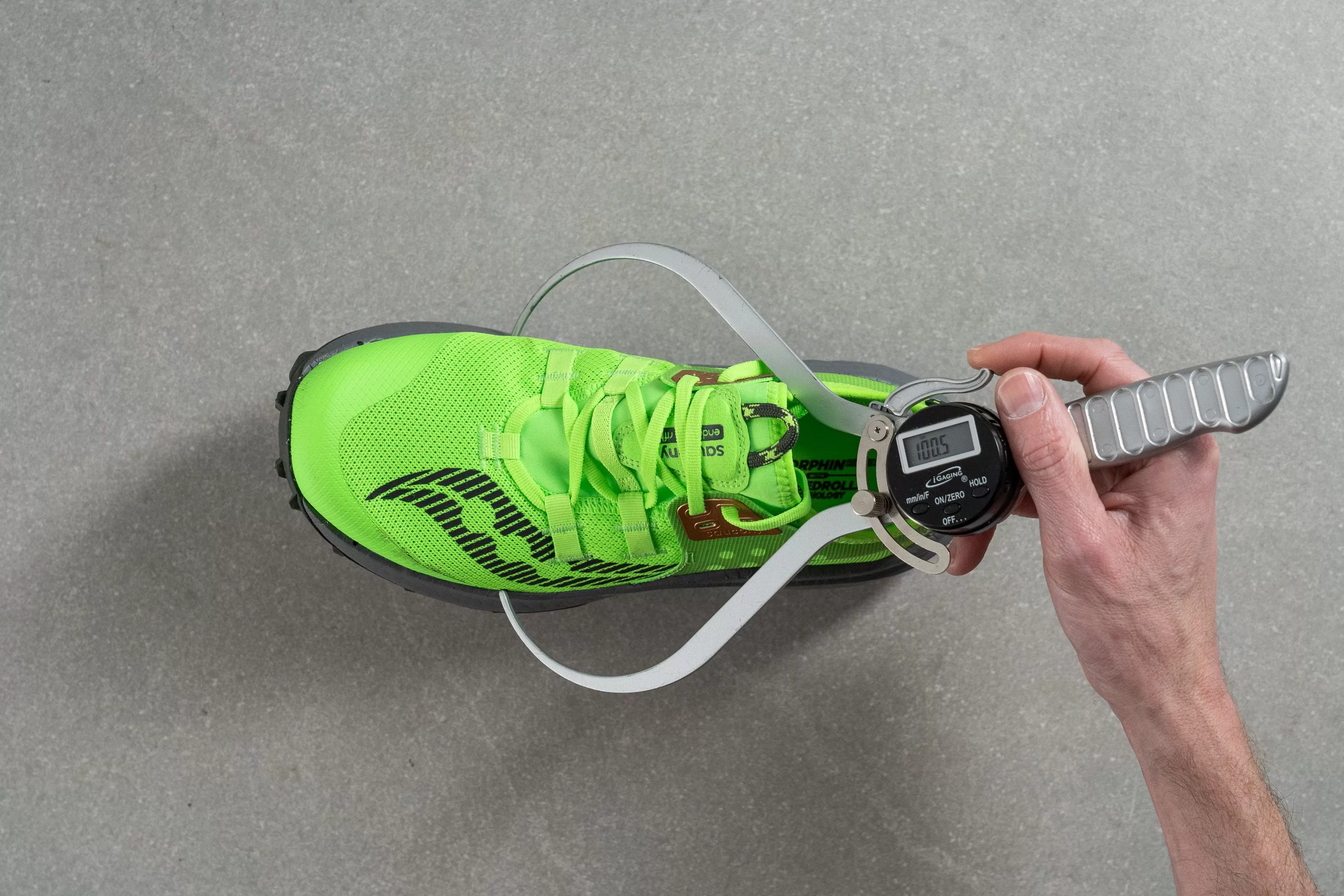 Saucony Endorphin Rift Toebox width at the widest part
