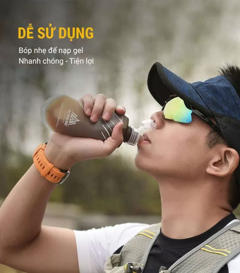 Bình dẻo đựng gel 170ml aonije sd23 08 Bình dẻo đựng gel Aonijie Energy Soft Flask SD23 (170ml) - YCB.vn